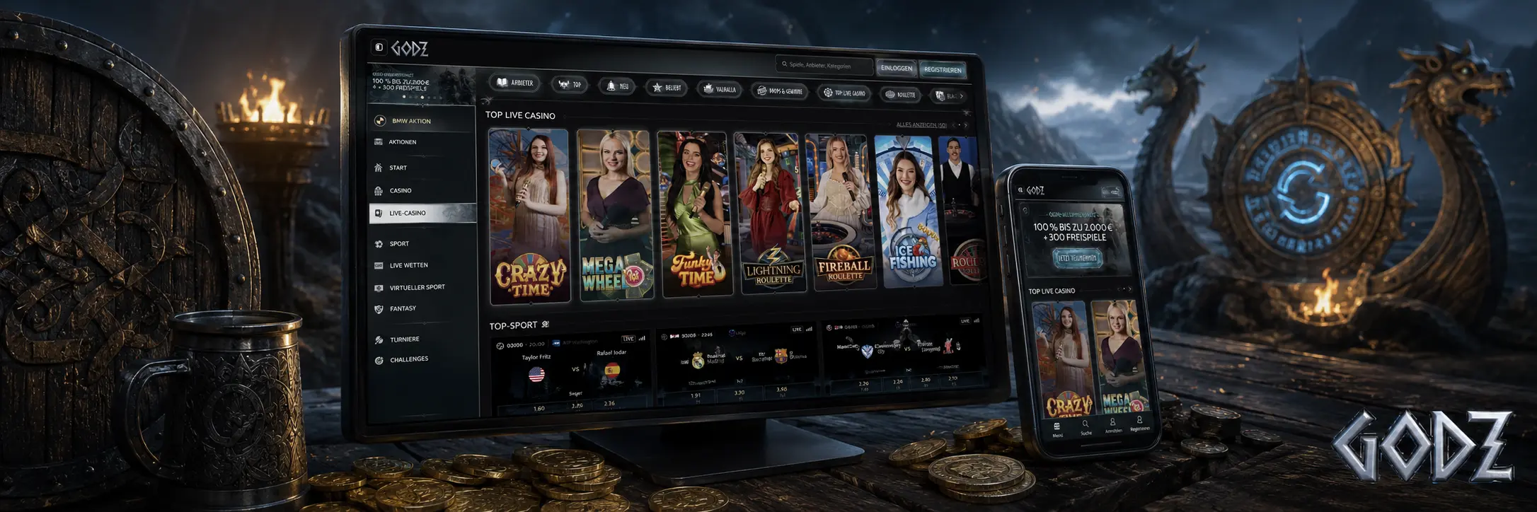 Wie startest du Godz Casino Live Spiele? Wie startest du Godz Casino Live Spiele?
