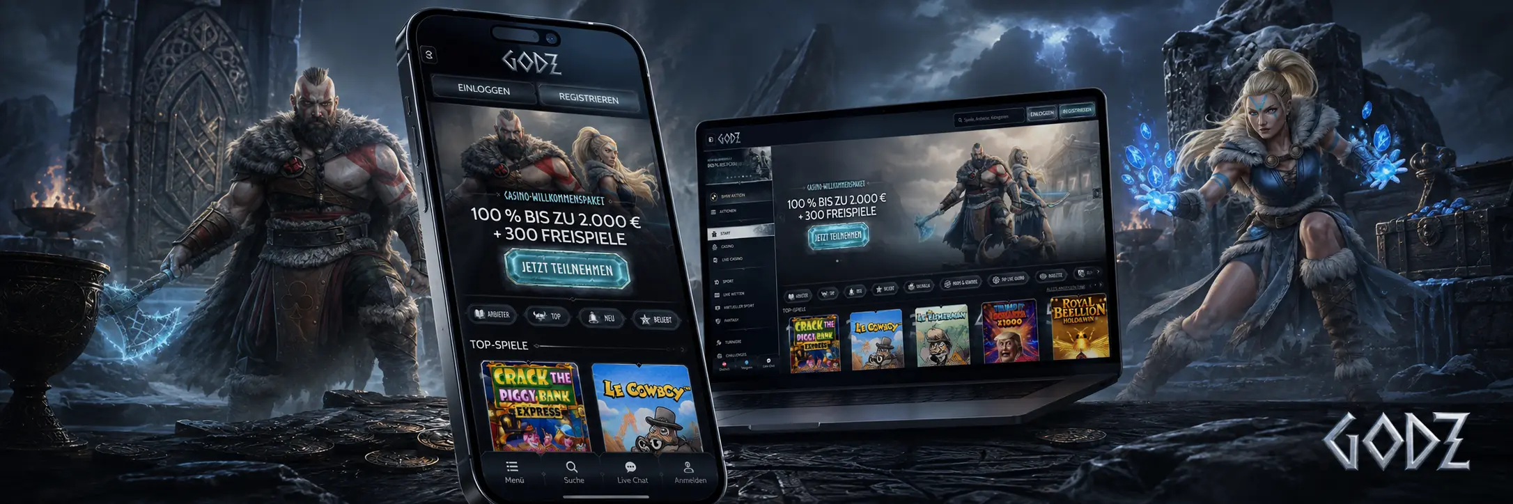 Godz Casino Registrierung und Login